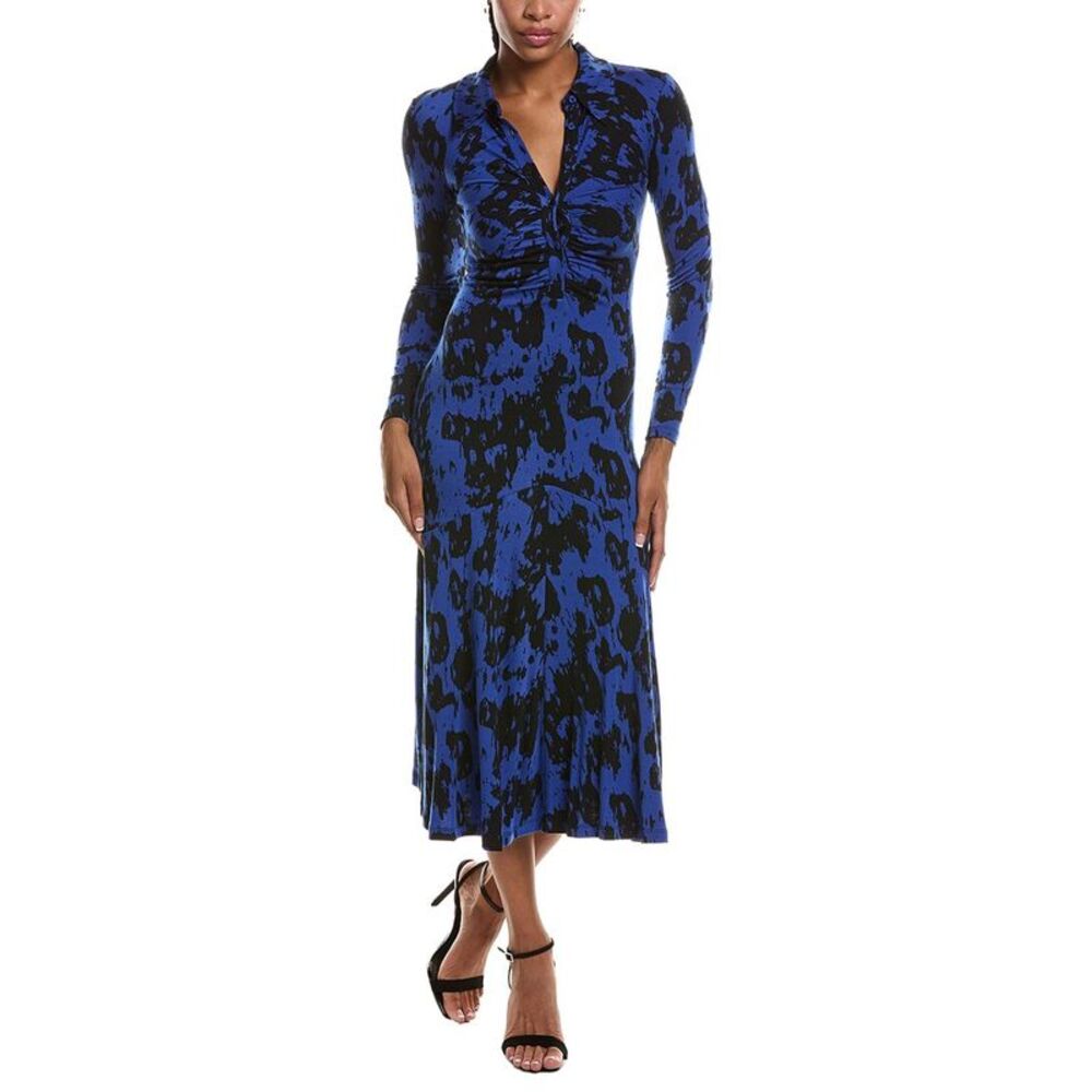 Diane Von Furstenberg Womens Bruna Wool-Blend Midi Dress